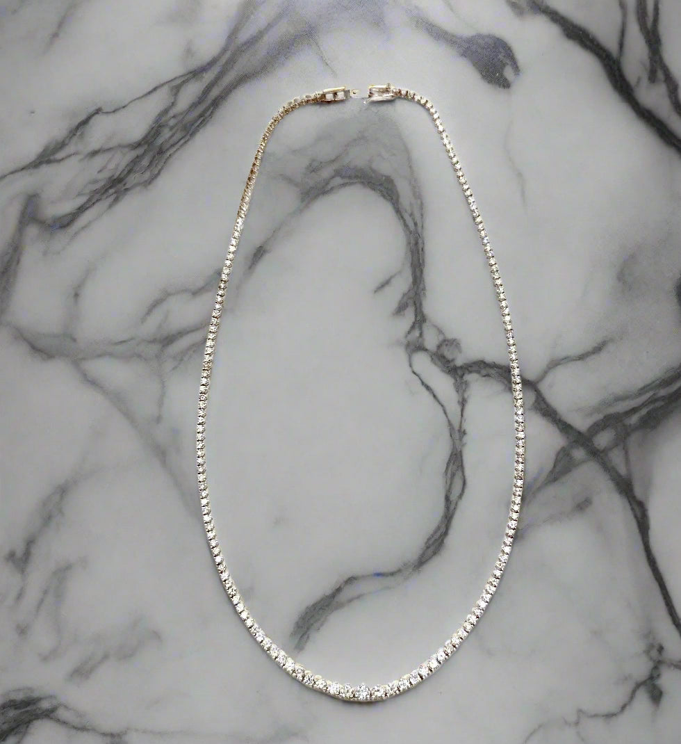 10 Carat Diamond chain necklace on a white background