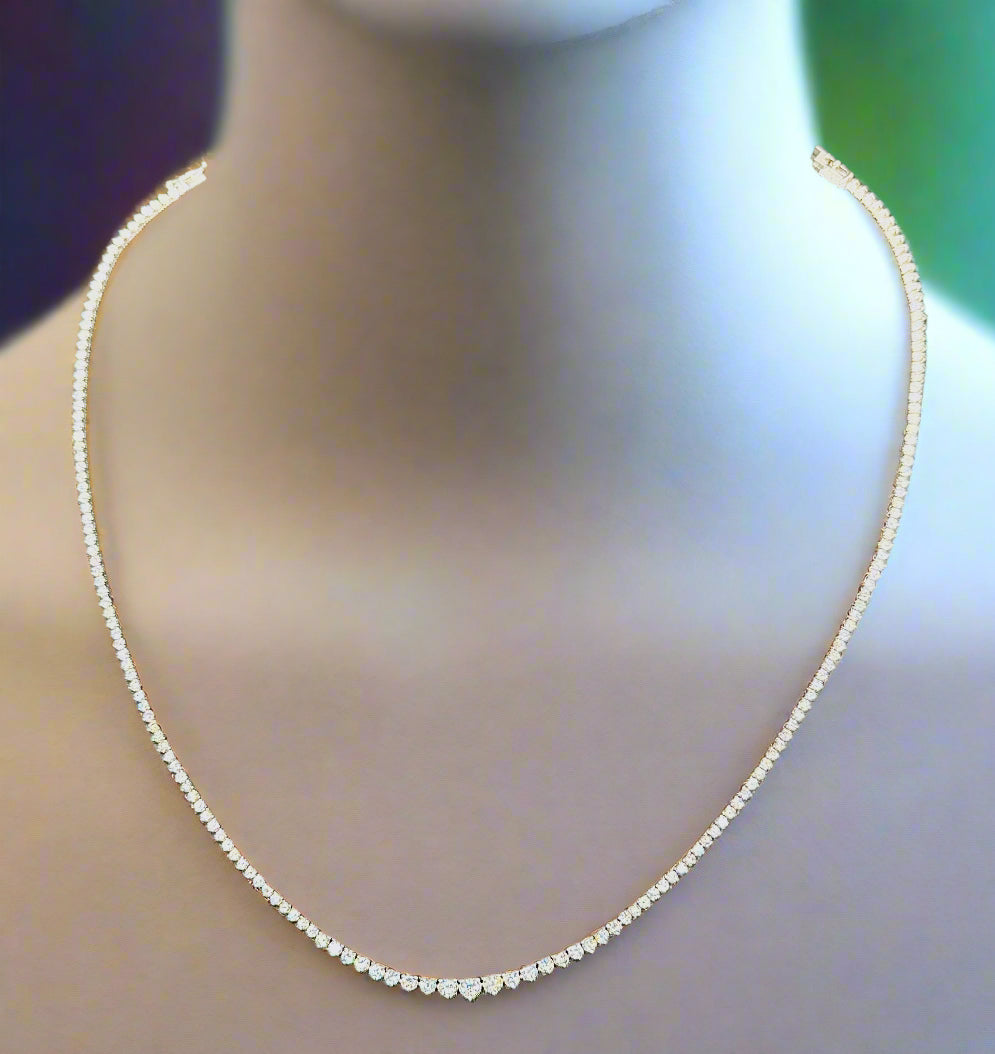 Diamond Necklace a gray background