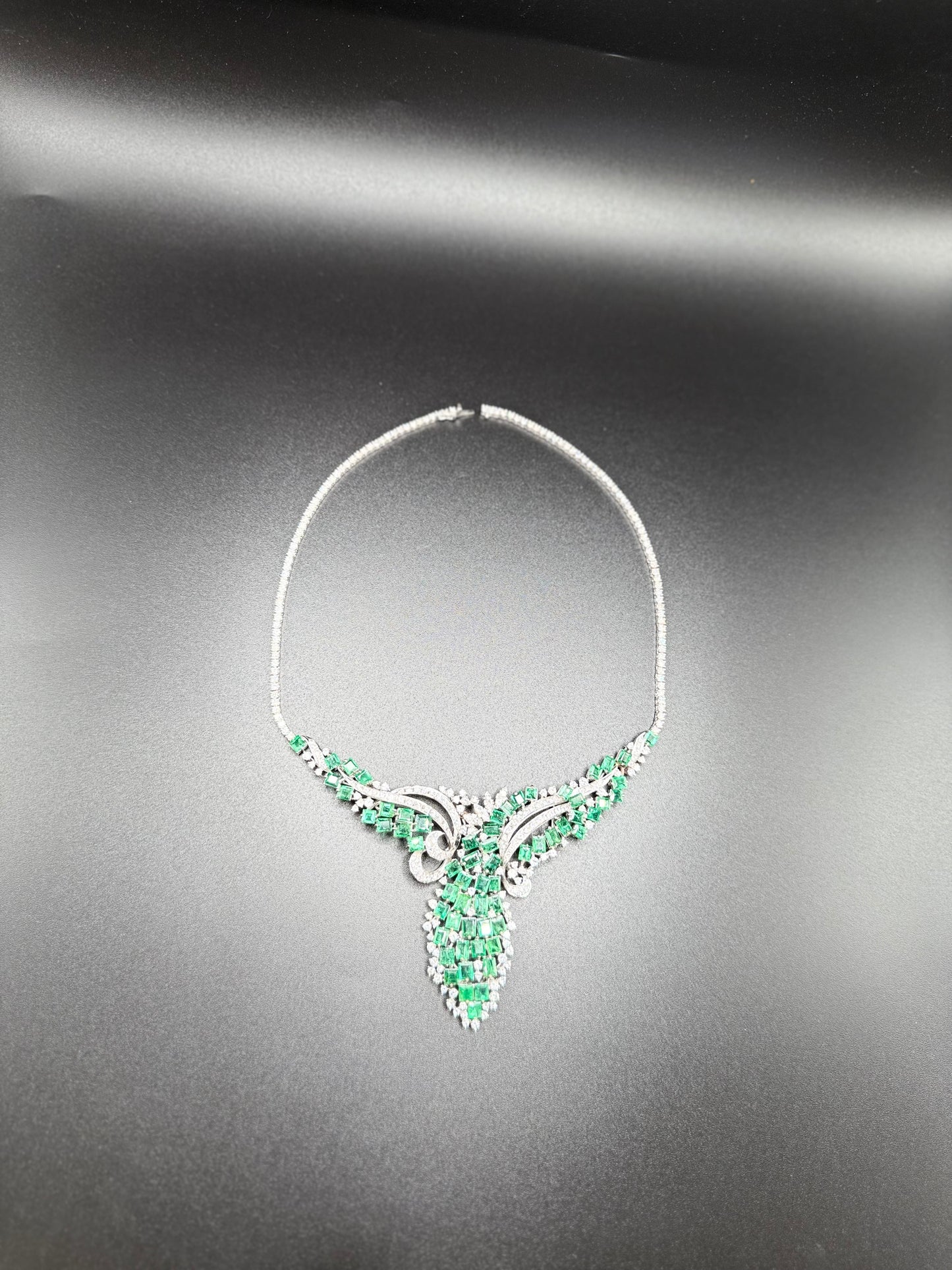 Luxurious 14k Gold Emerald & Diamond Necklace – 20ct Each | 51.7g | 16" Statement Piece