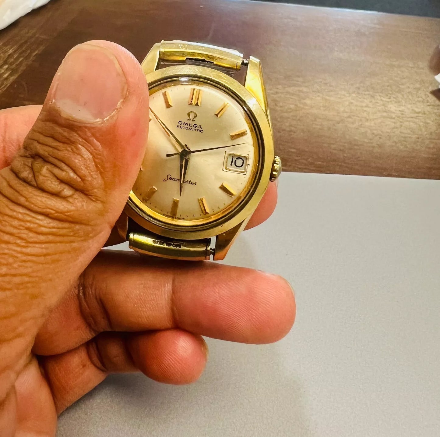 Vintage Omega Seamaster Automatic Watch – Gold Tone – 1960s – Date Window