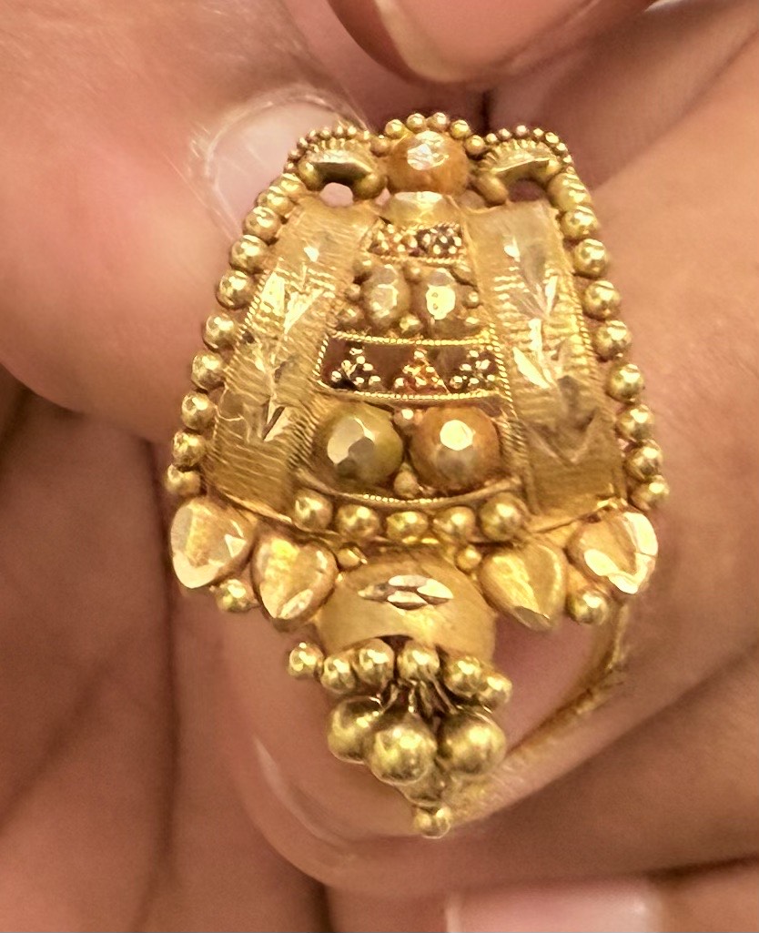 Solid 23K Gold Earrings | Traditional Handmade Gold Jewelry