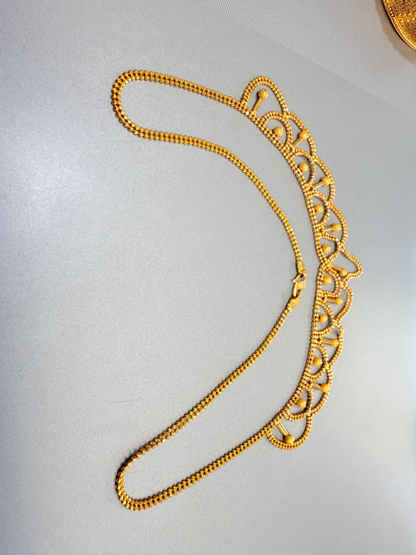 Handmade 22K Gold Necklace | 916 Solid Gold | Traditional Bridal Necklace – 15.8g