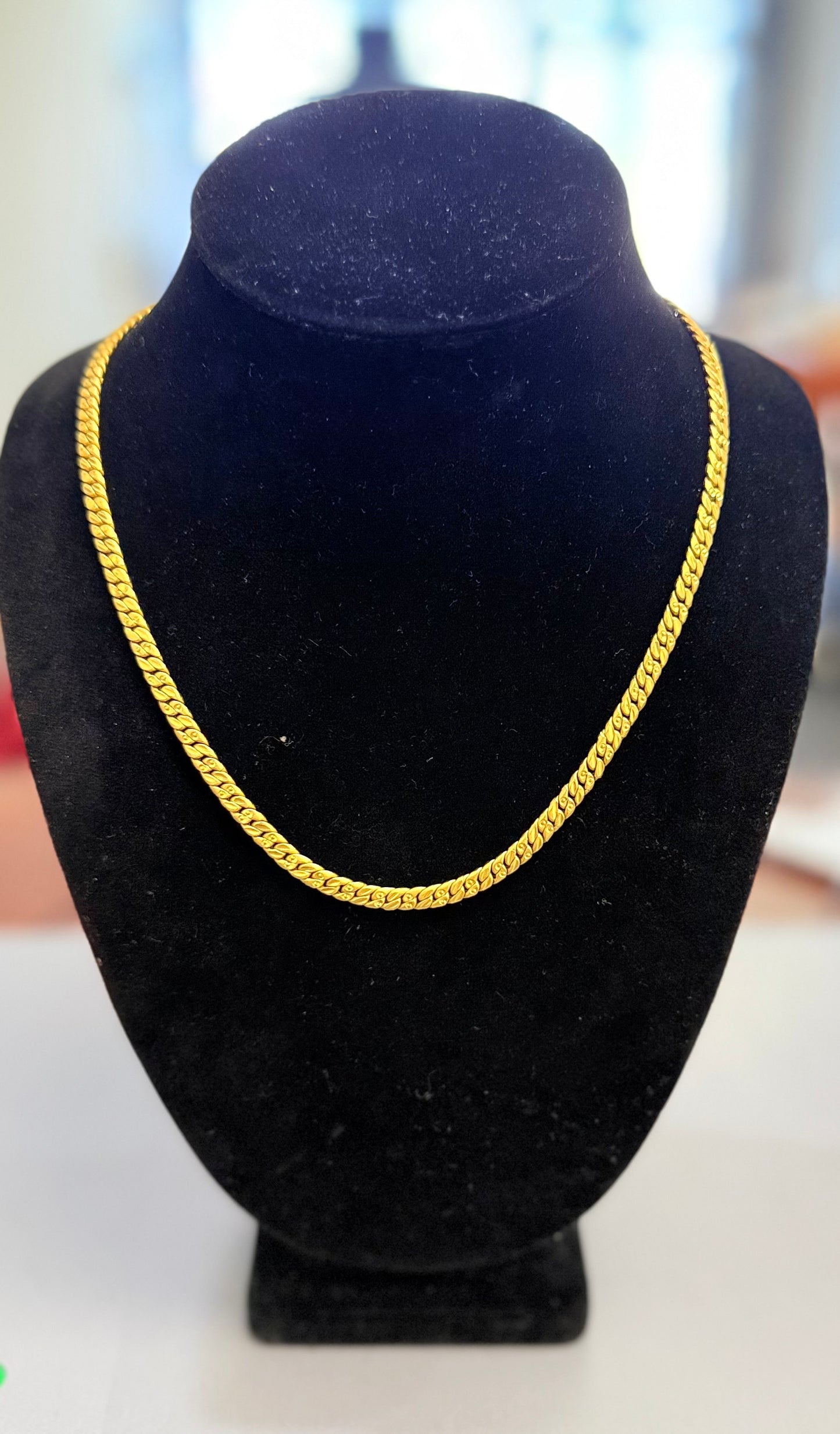 Solid 22K Gold Chain Necklace | 916 Gold | 19 Inch Handmade Chain – 27.2g