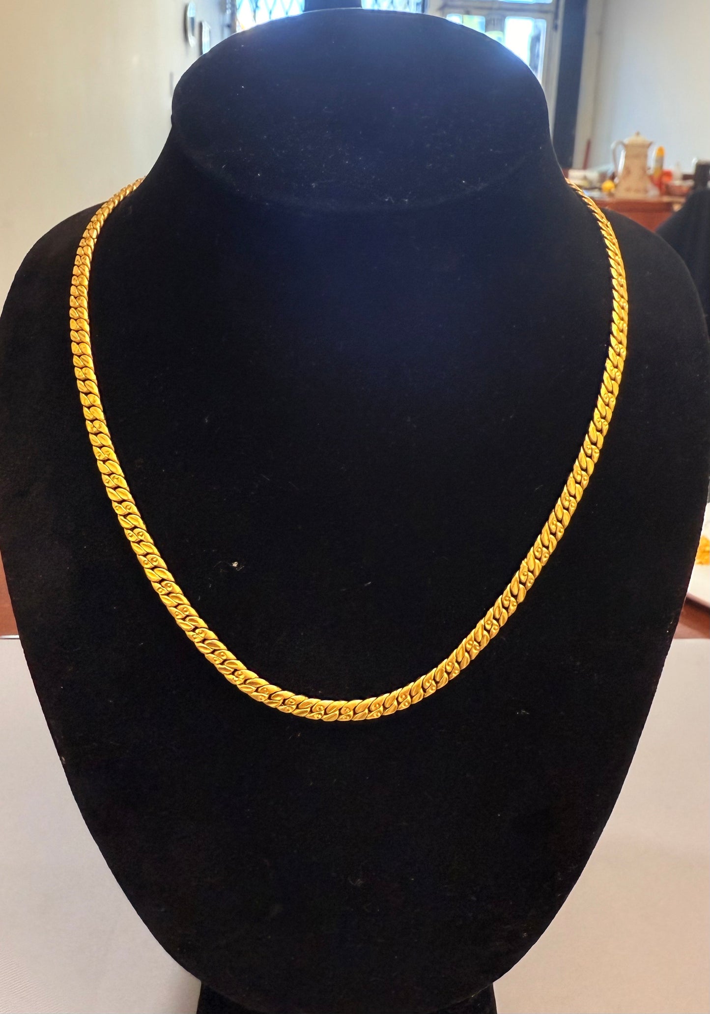 Solid 22K Gold Chain Necklace | 916 Gold | 19 Inch Handmade Chain – 27.2g