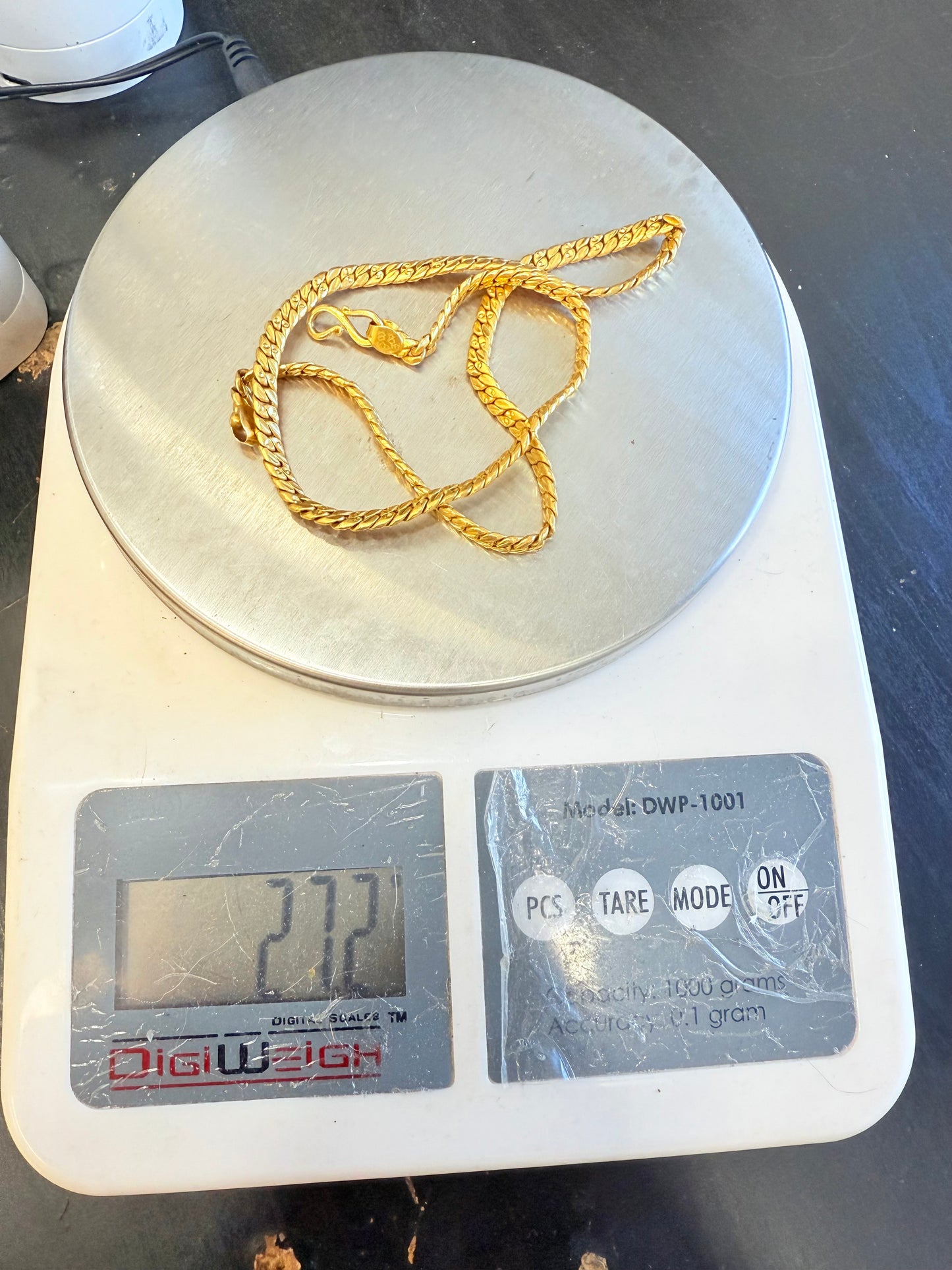 Solid 22K Gold Chain Necklace | 916 Gold | 19 Inch Handmade Chain – 27.2g