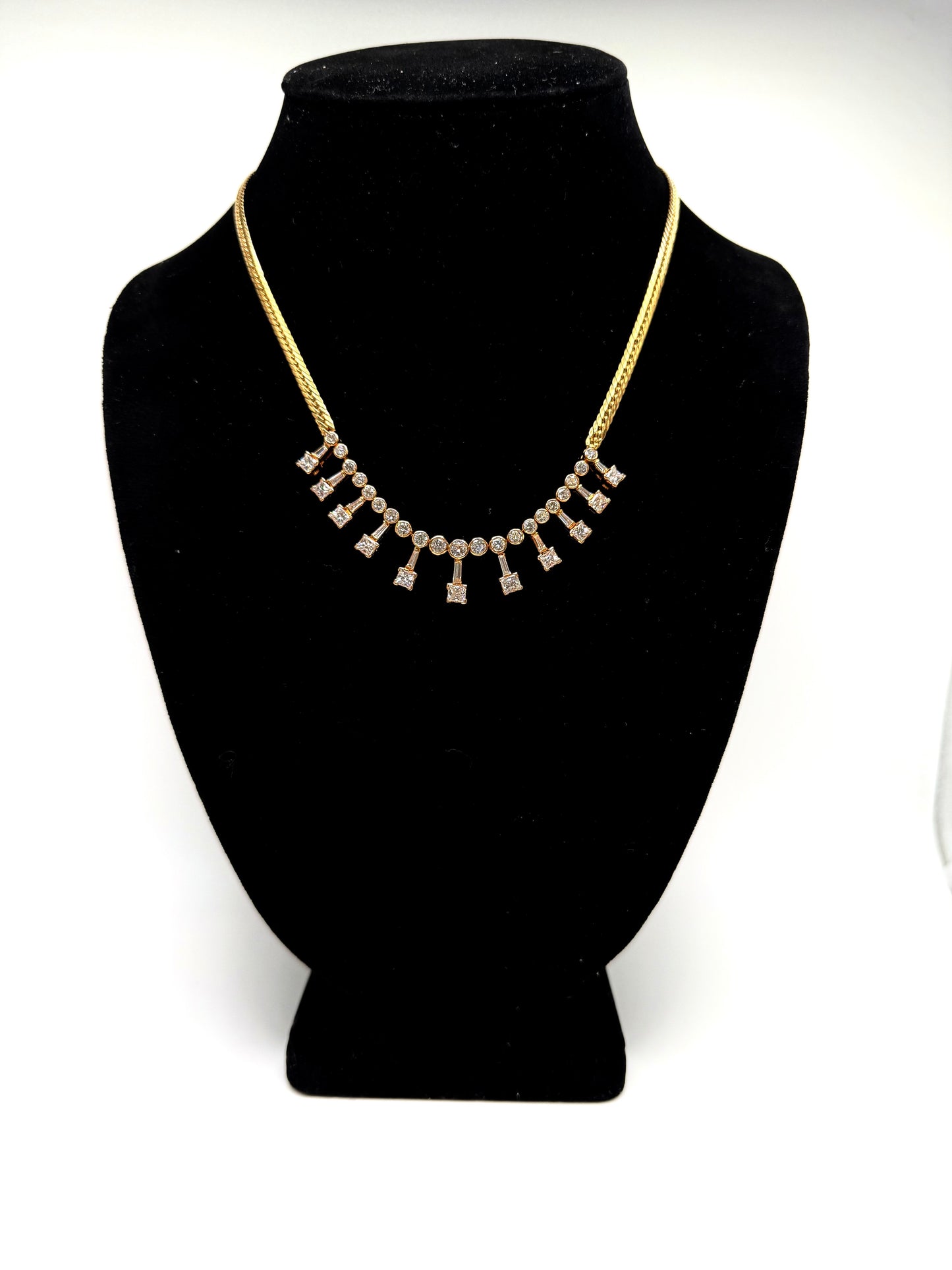 Antique 21k Gold Diamond Necklace – 4.6ct | 18.5g | Timeless Heirloom Jewelry