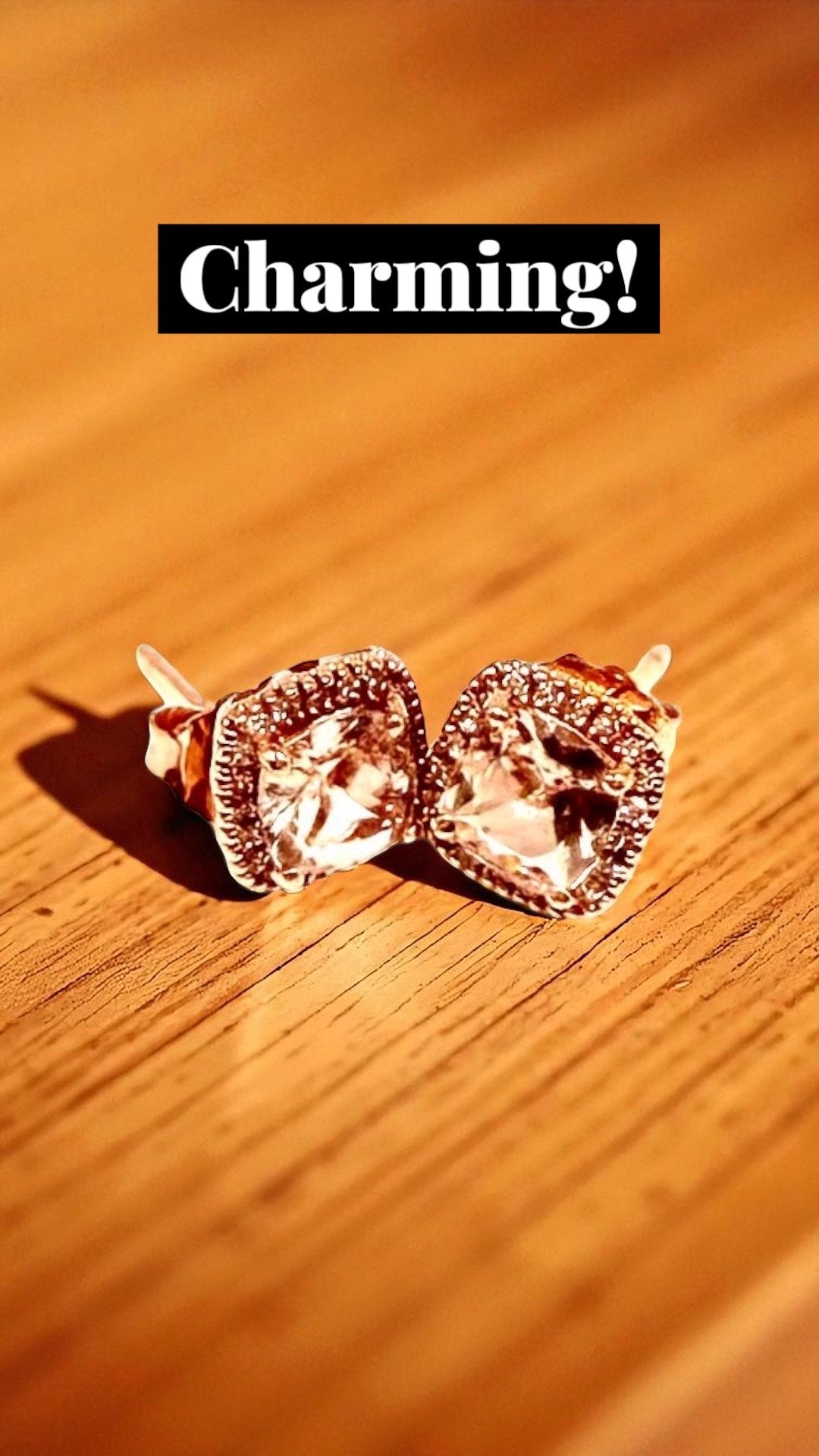 Elegant & Lightweight 14k Gold Earrings with Diamond & Morganite